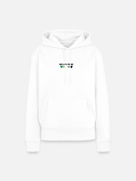 Aromantisch und stolz - Frauen Premium Bio Hoodie - Weiß