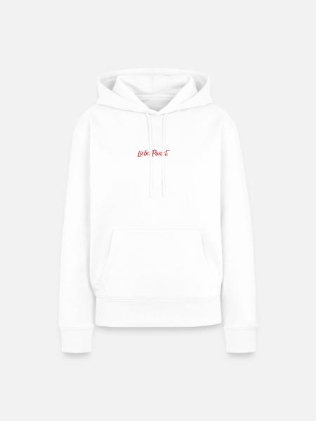 Liebe Punkt - Frauen Premium Bio Hoodie - Weiß