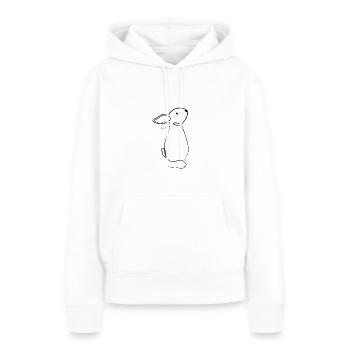 Rabbit Line Art - Women’s Premium Organic Hoodie - white - Front - Julia (174cm)