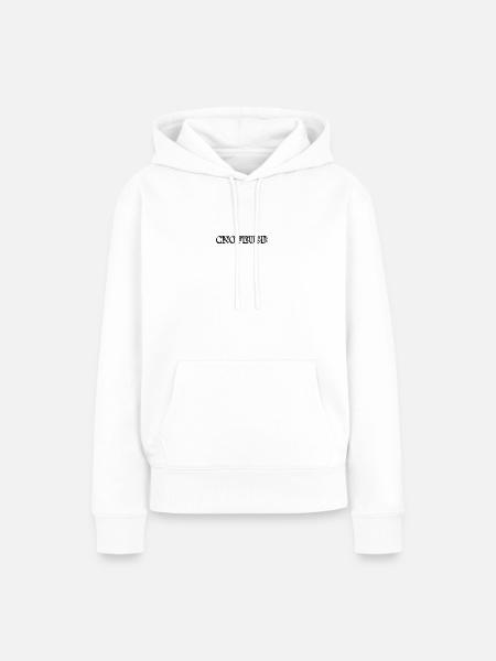 Verwirrt - Frauen Premium Bio Hoodie - Weiß