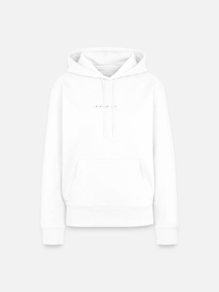 Lebensfreude - Frauen Premium Bio Hoodie - Weiß