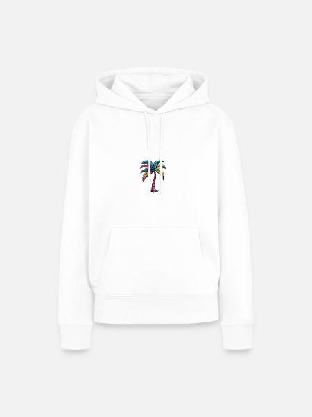Palme Bunt - Frauen Premium Bio Hoodie - Weiß