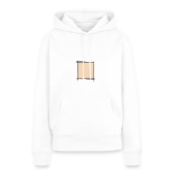 Cadre décoratif. Bannières / cadres. - Sweat à capuche Premium bio Femme - blanc - Devant - Julia (174cm)