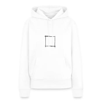 Cadre décoratif. Bannières / cadres. - Sweat à capuche Premium bio Femme - blanc - Devant - Julia (174cm)