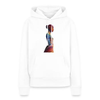 Unisex-T-Shirt - Frauen Premium Bio Hoodie - Weiß - Vorne - Julia (174cm)
