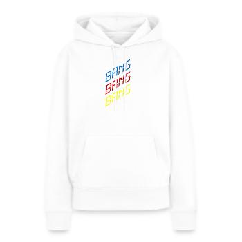 Bang Bang Bang – Party, Musik & Club Vibes - Frauen Premium Bio Hoodie - Weiß - Vorne - Julia (174cm)