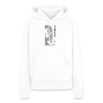 Design von Jazzmusik-Plakaten - Frauen Premium Bio Hoodie - Weiß - Vorne - Julia (174cm)
