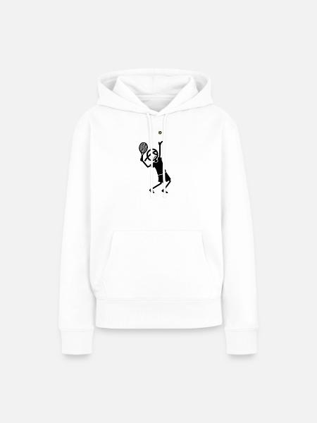 Tennis-Aufschlag-Trophäen-Position - Frauen Premium Bio Hoodie - Weiß