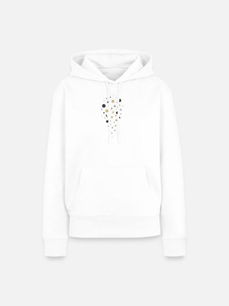 Geometrisches Konfetti - Frauen Premium Bio Hoodie - Weiß