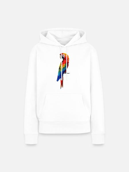 Papagei Ara - Frauen Premium Bio Hoodie - Weiß
