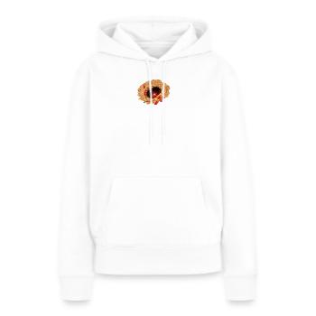 Galaktischer Donut mit Kosmischer Kernöffnung - Frauen Premium Bio Hoodie - Weiß - Vorne - Julia (174cm)