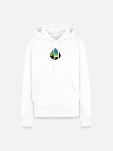 Abreissbagger - Frauen Premium Bio Hoodie - Weiß