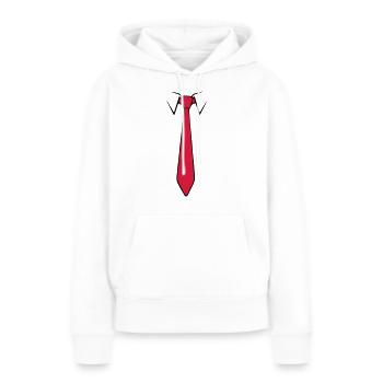 Krawatte - Frauen Premium Bio Hoodie - Weiß - Vorne - Julia (174cm)