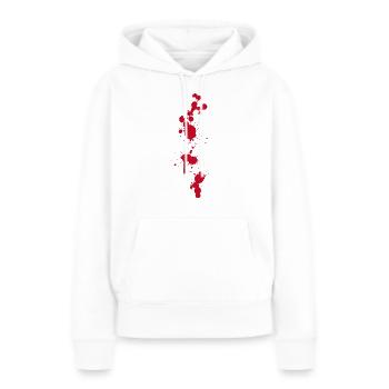 Taches de sang éclaboussures Halloween Zombies salle d’opération médecin - Sweat à capuche Premium bio Femme - blanc - Devant - Julia (174cm)