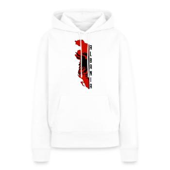 Albanie avec lettrage Albanie - Sweat à capuche Premium bio Femme - blanc - Devant - Julia (174cm)