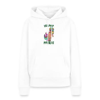 Le cheval aime les chevaux islandais Le dicton du poney islandais - Sweat à capuche Premium bio Femme - blanc - Devant - Julia (174cm)