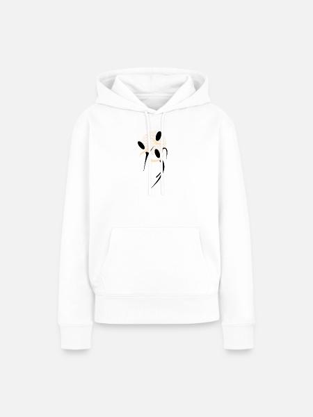 Dans van schaduwen - Vrouwen Premium Bio hoodie - wit