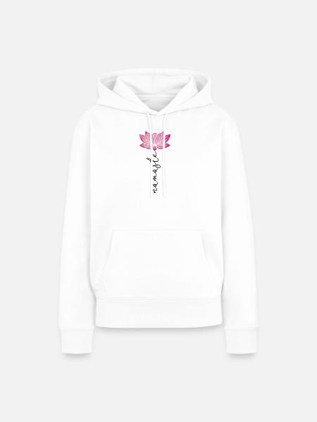 Lotusblume Namaste Yoga Aum Indien Spiritualität - Frauen Premium Bio Hoodie - Weiß