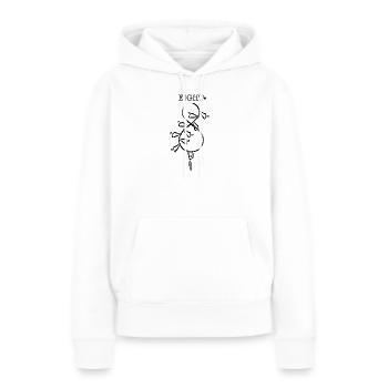 Huit+ - Sweat à capuche Premium bio Femme - blanc - Devant - Julia (174cm)