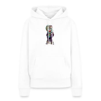 Bunter Street-Tron Charakter - Frauen Premium Bio Hoodie - Weiß - Vorne - Julia (174cm)