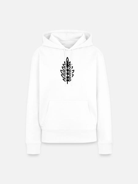Farn - Frauen Premium Bio Hoodie - Weiß