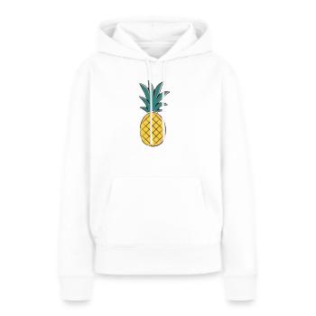 Pineapple - Sweat à capuche Premium bio Femme - blanc - Devant - Julia (174cm)
