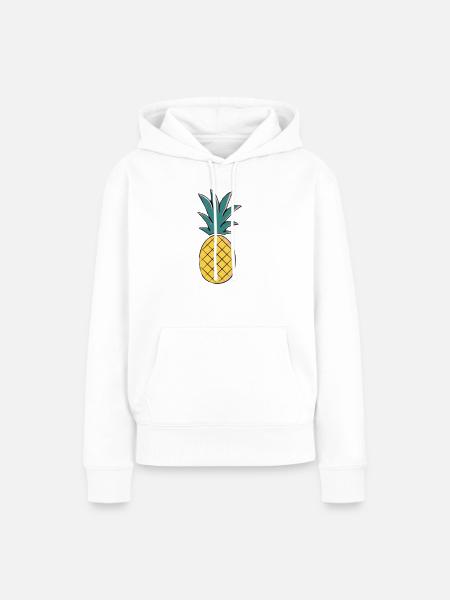 Pineapple - Frauen Premium Bio Hoodie - Weiß