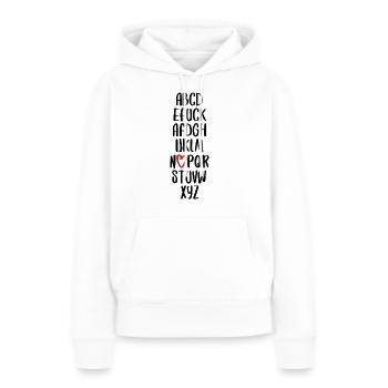 ABC Spruch fuck AFD Politik Wahlkampf Schrift - Frauen Premium Bio Hoodie - Weiß - Vorne - Julia (174cm)