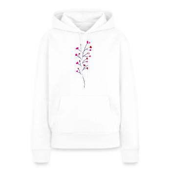 Flower Blume Pflanze - Frauen Premium Bio Hoodie - Weiß - Vorne - Julia (174cm)