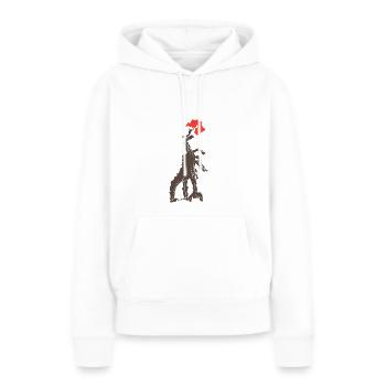Wawel Dragon Cracovie - Sweat à capuche Premium bio Femme - blanc - Devant - Julia (174cm)
