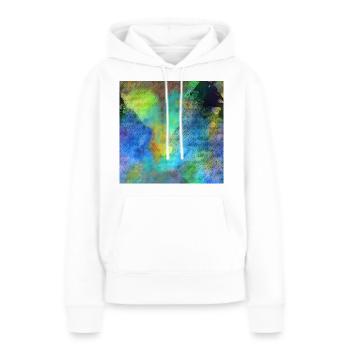 Tentation - Sweat à capuche Premium bio Femme - blanc - Devant - Julia (174cm)