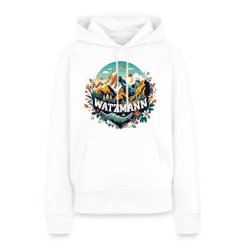 Watzmann Schönheit Alpenblumen Begeisterung Stolz - Frauen Premium Bio Hoodie - Weiß - Vorne - Julia (174cm)