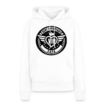 VIP - Sweat à capuche Premium bio Femme - blanc - Devant - Julia (174cm)
