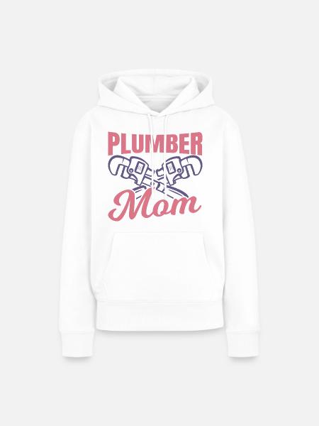 Klempnerin Mutter - Frauen Premium Bio Hoodie - Weiß