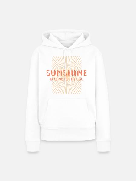 Sunshine take me to the beach - Frauen Premium Bio Hoodie - Weiß