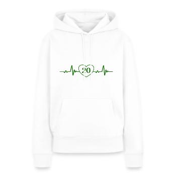 20. Geburtstag Herz 20 - Frauen Premium Bio Hoodie - Weiß - Vorne - Julia (174cm)