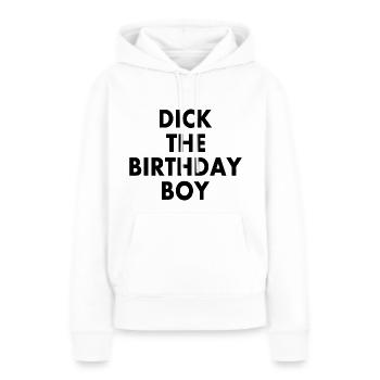 Dick the birthday boy - Sweat à capuche Premium bio Femme - blanc - Devant - Julia (174cm)