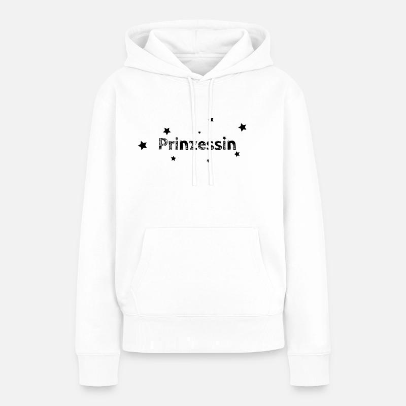 Princesse noir - Sweat à capuche Premium bio Femme - blanc