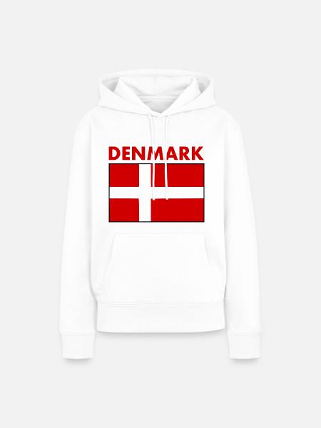 Dänemark - Frauen Premium Bio Hoodie - Weiß
