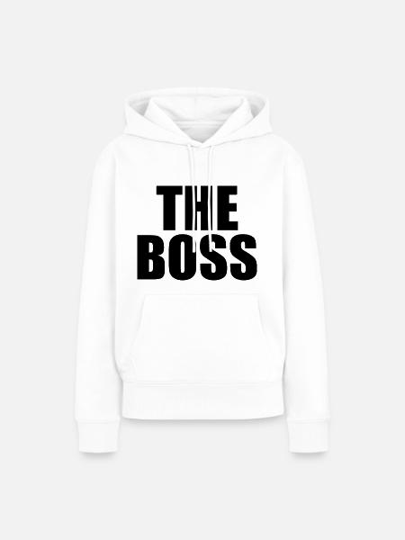 The boss - Frauen Premium Bio Hoodie - Weiß
