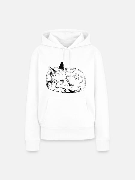 Fuchs - Frauen Premium Bio Hoodie - Weiß