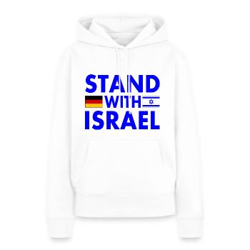 Israël - Sweat à capuche Premium bio Femme - blanc - Devant - Julia (174cm)