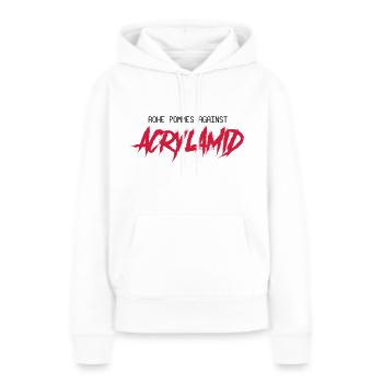 Rohe Pommes Against Acrylamid - Frauen Premium Bio Hoodie - Weiß - Vorne - Julia (174cm)