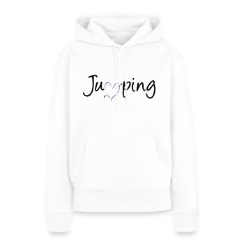 jumping trampoline girl jump jump gift - Women’s Premium Organic Hoodie - white - Front - Julia (174cm)