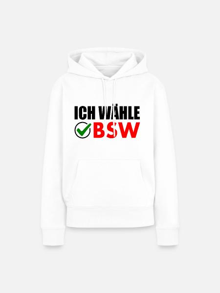 ich wähle bsw - Frauen Premium Bio Hoodie - Weiß