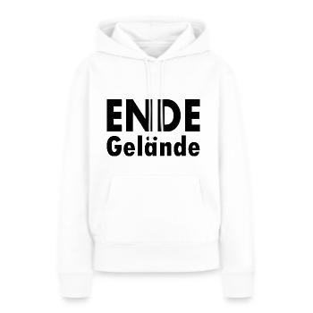 Ende gelände - Frauen Premium Bio Hoodie - Weiß - Vorne - Julia (174cm)