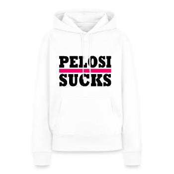 Nancy pelosi sucks - Frauen Premium Bio Hoodie - Weiß - Vorne - Julia (174cm)