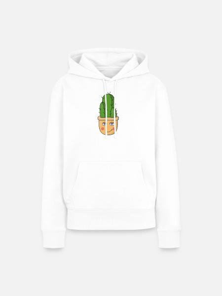 Ein niedlicher Kaktus - Frauen Premium Bio Hoodie - Weiß