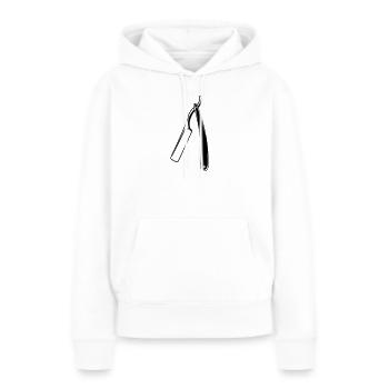 Image d’ombre transparente comme un rasoir - Sweat à capuche Premium bio Femme - blanc - Devant - Julia (174cm)