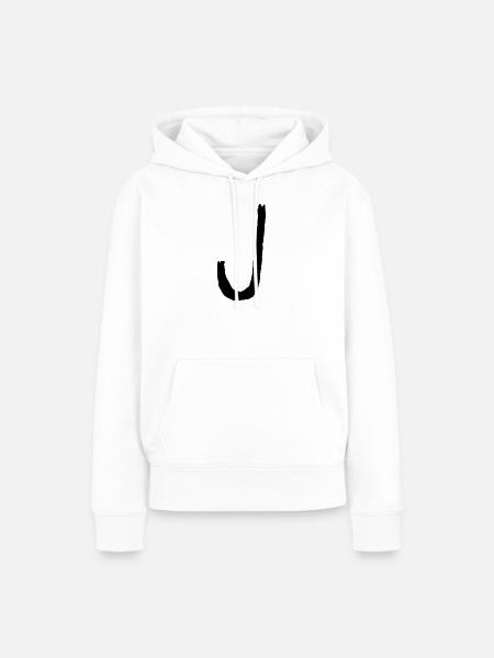 Buchstaben J - Frauen Premium Bio Hoodie - Weiß